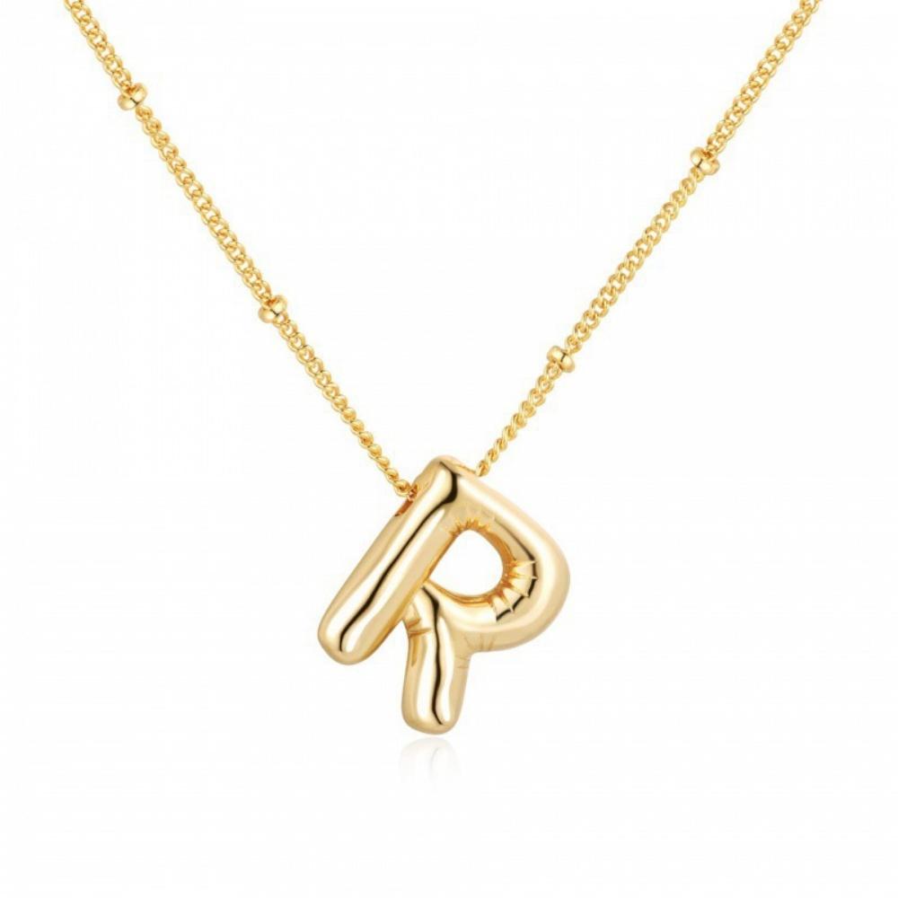 

1 Piece Bubble Letter Pendant Necklace, Minimalist Fashion Style, Suitable for Daily Commute / Best Friend Exclusive Gift