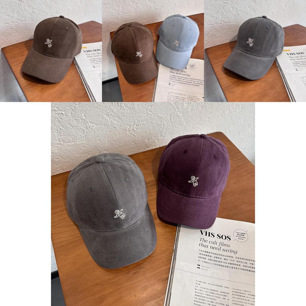 Cotton Embroidered Cartoon Baseball Cap With Sunshade For Women And Men Spring Summer
