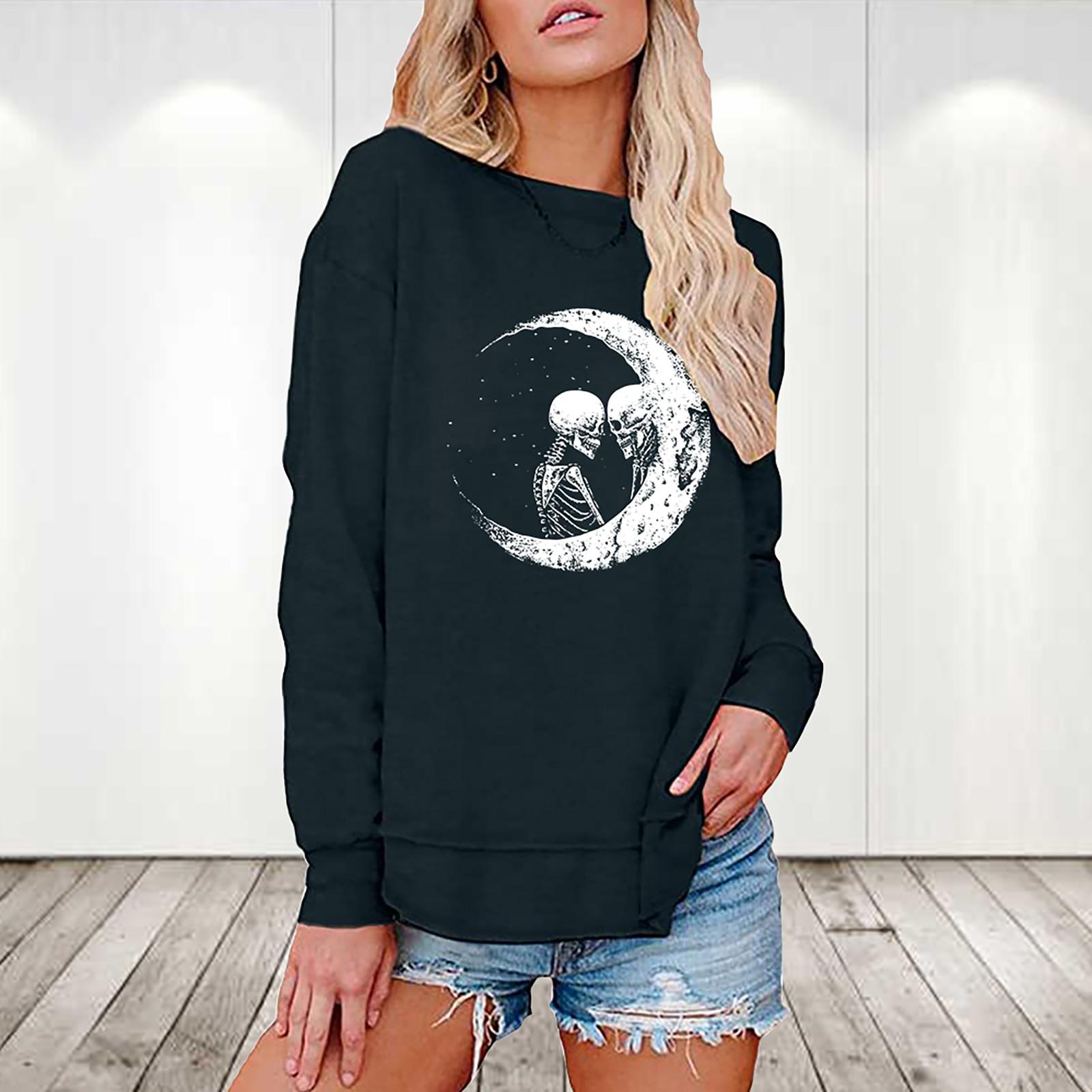 

Женская футболка с круглым вырезом и длинным рукавом, однотонный свободный топ XL чёрный