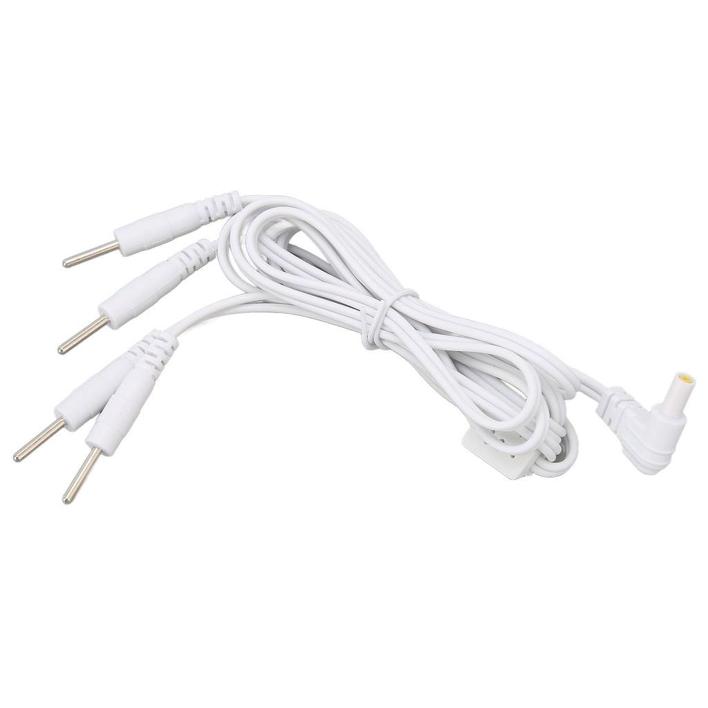 2.35mm Electrode Heat Wires 3.94ft TENS Unit Replacement Lead Wires Connector Cables for Electrotherapy Instruments