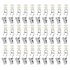 1set Shower Curtain Pulley Clamps 30pcs Iron Hooks+30pcs Gliders Metal Curtain Hooks for Drapery Rails Smooth Glidings