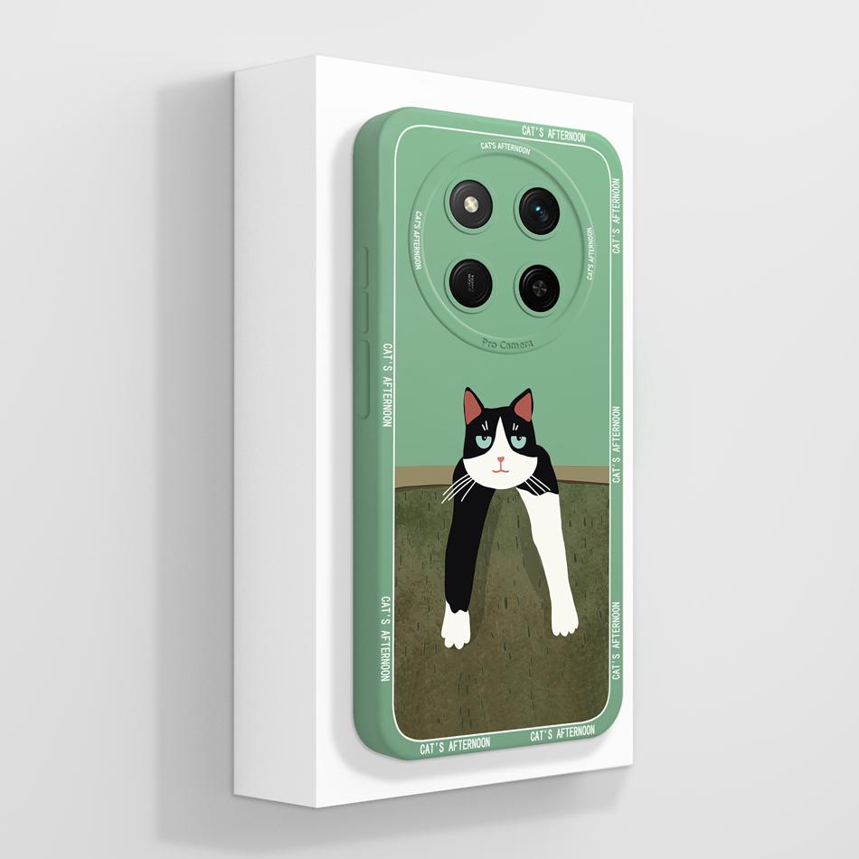 For Honor Magic 7 Lite Case Cute Panda Soft Liquid Silicone Funda High Quality Back Cover For Magic7 Lite Phone Protector Gift