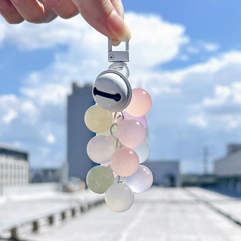 WTEMPO UV Color Changing Grape Keychains Bags Charm Keychain Cute Keychains Car Decor Fruit Purse Charm Personalizing Accessories