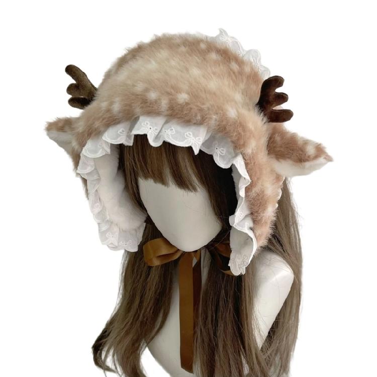 Christmas Theme Plush Hairband Scarf Ear Muffs Leg Covers For Family Gathering Winter Outfit Cosplay Costume Accessory