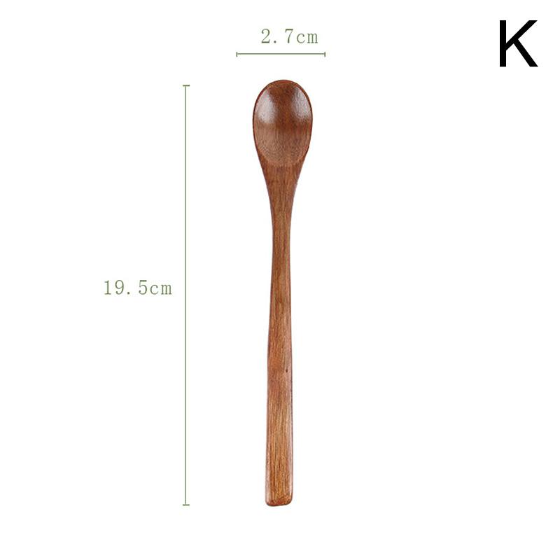 1PC High-Quality Kitchen Home Tableware Natural Wood Soup Spoon Practical Teaspoons Creative Solid