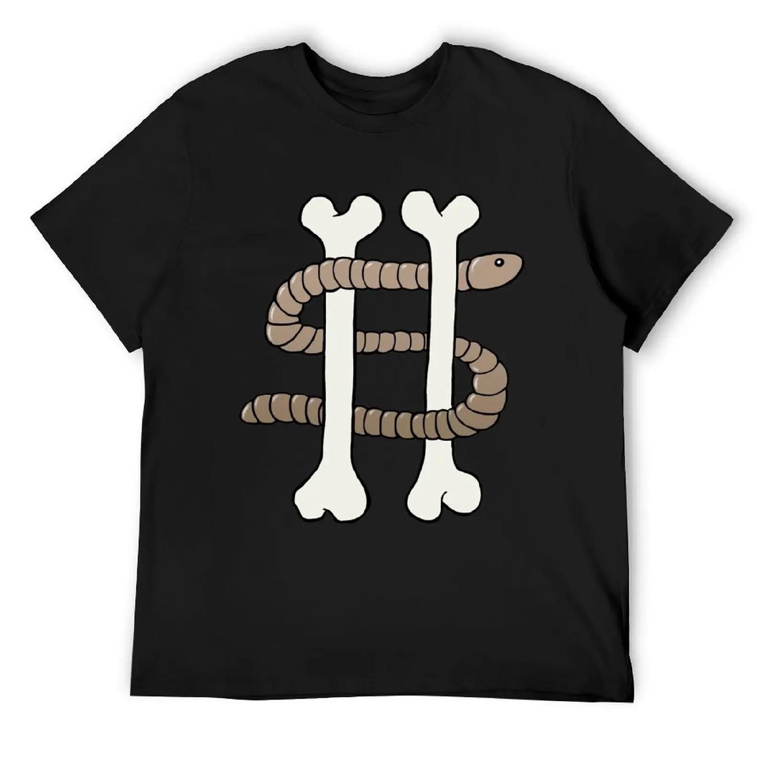 The Bones are Their Money _amp_ so are the Worm Perfect Gift T-Shirt korean fashion plus size tops blue archive anime shirts men S чёрный