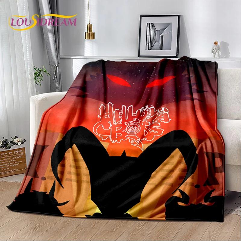 2026 New H-Helluva Boss Blitzo Cartoon Soft Blanket,Soft Throw Blanket for Home Bedroom Bed Sofa Picnic Travel Cover Child Gift