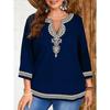 QICED Women's Fashion Casual Long Sleeve V-Neck Blouses & Shirts