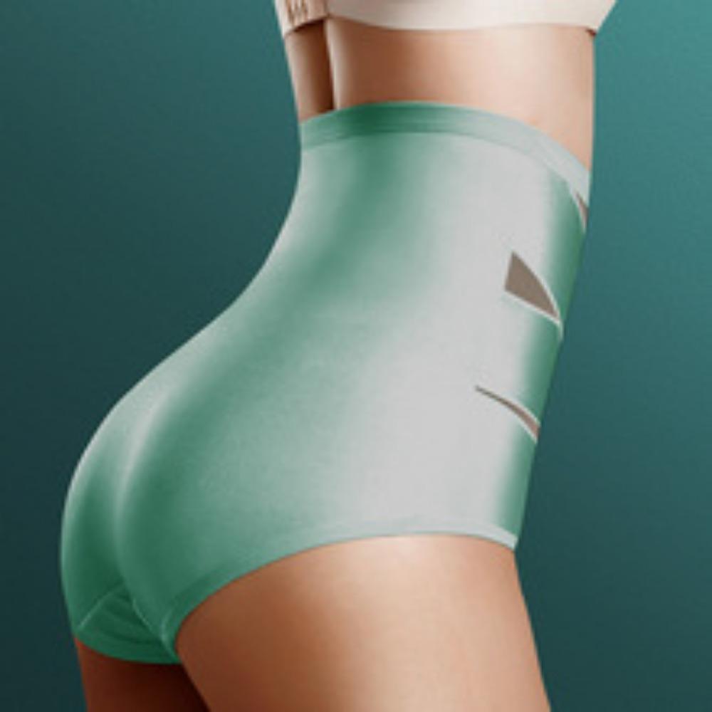 1PC explosive cross bandage high waist ice silk belly pants women's thin breathable women's body sculpting underwear