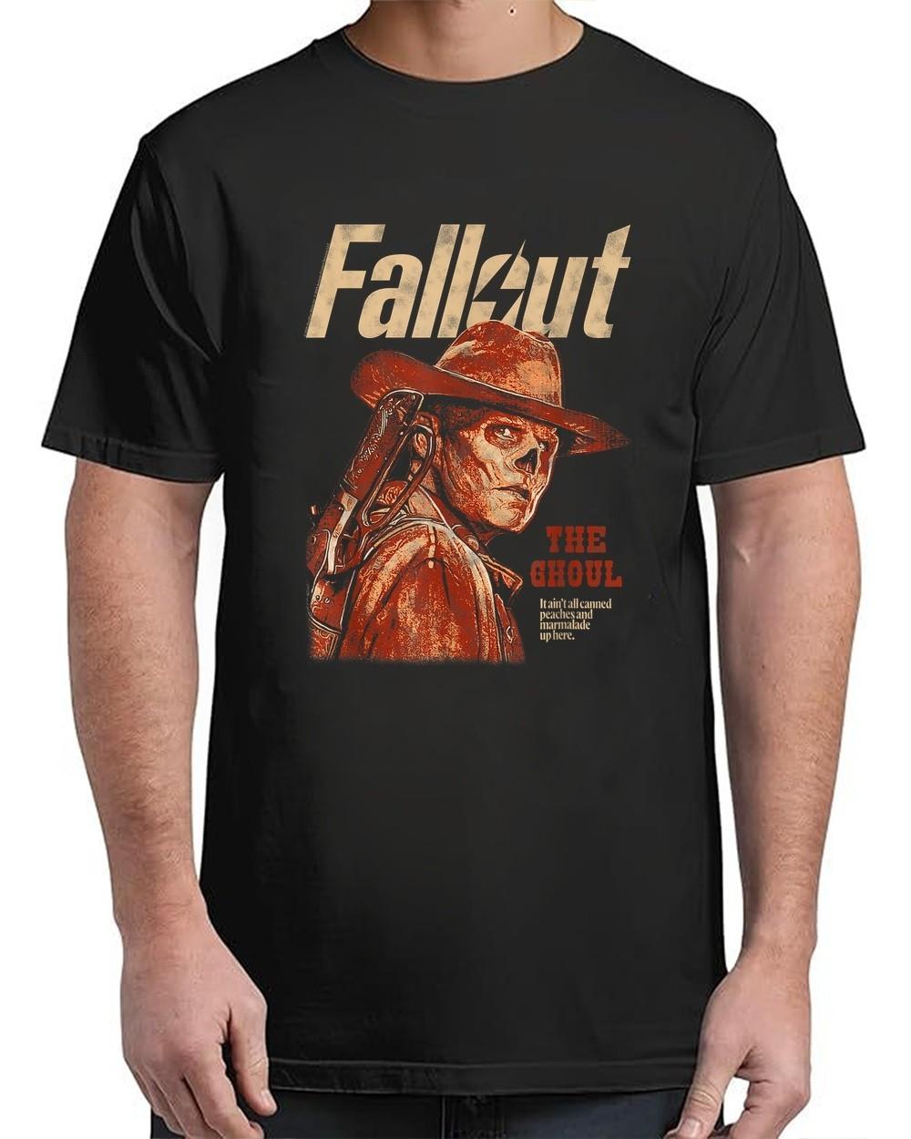 Fallout The Ghoul Silhouette Portrait TV Show T-Shirt iconic adult S-4XL S разноцветный