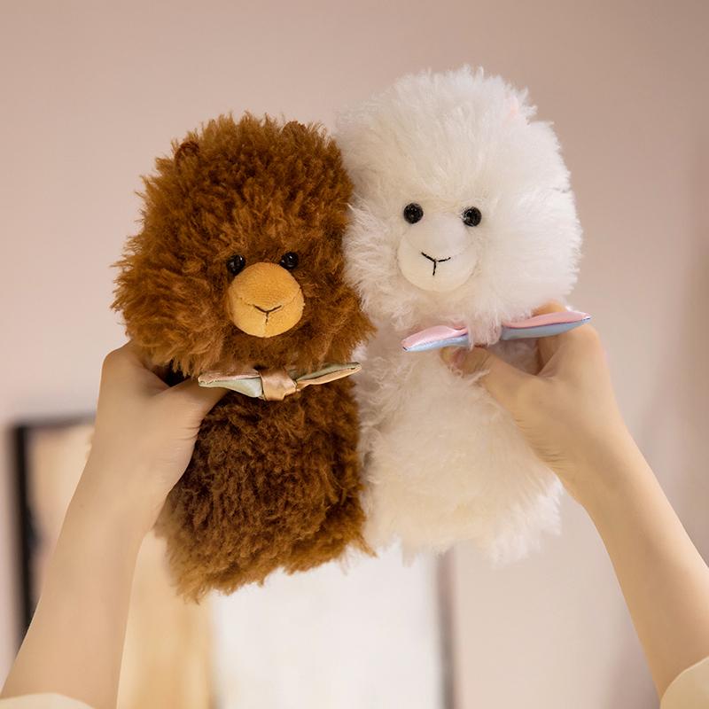 Furry Plush Alpaca Plush Toy Lifelike Animals Stuffed Soft Long Plush Llama Alpaca Sheep Sleeping Hug Pillow Creative Gifts