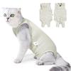 Classic Sweet Plaid Pet Surgery Garment for Cats Easy To Wear Adjustable Comfortable Cotton Cat Recovery Onesie Mascotas Gatos