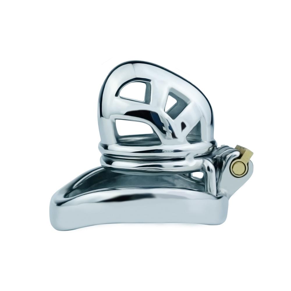 Männer Kurze CB Lock Penis Käfig Cock Lock Edelstahl Keuschheit Lock Sex Spielzeug Femdom BDSM Slave Cock Ring Ball stretcher