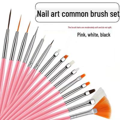 15-Piece Nail Art Pen Set: Includes Painting, Ombre, Gradient, Gel Pens, and Brushes