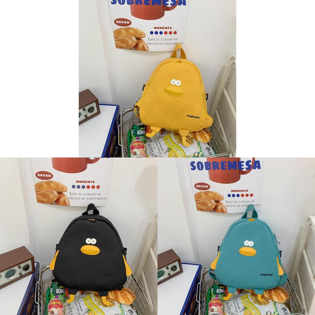 Cartoon Küken Leinwand Rucksack für Mädchen im Tote-Stil mit Aufdruck