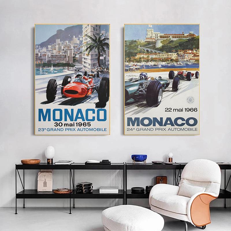 24 HEURES DU MANS Posters and Prints Vintage Racing Canvas Paintings Wall Art Picture for Living Room Home Decoration No Frame