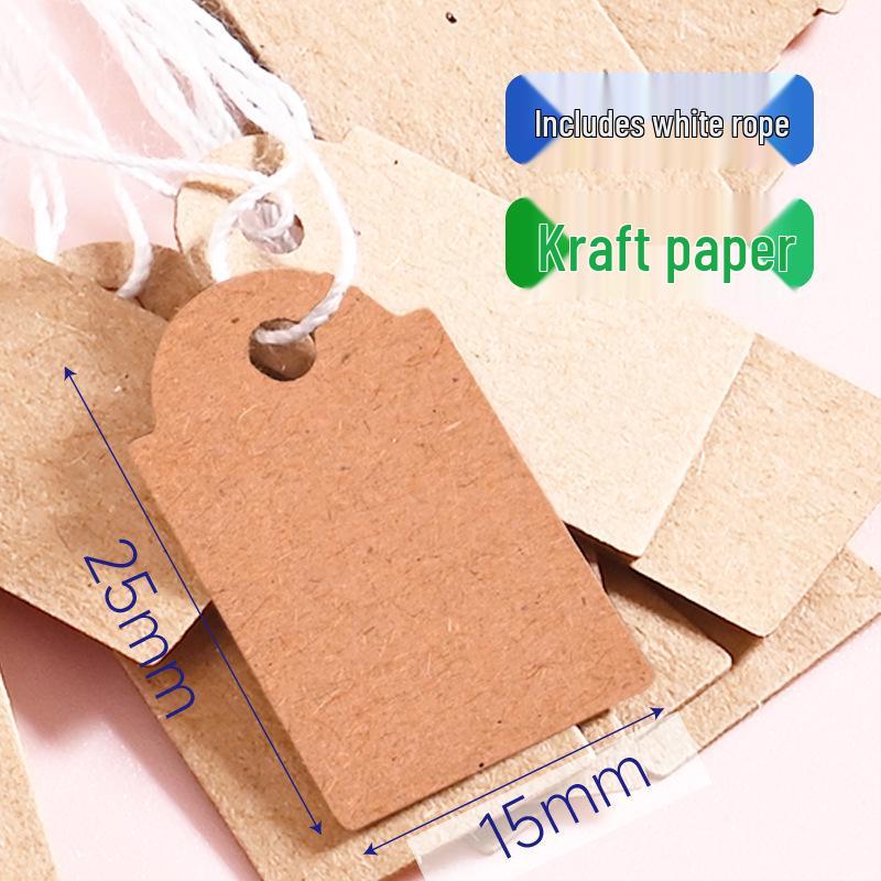 Пишущаяся Пустая Прямоугольная Бумажная Бирка-Ценник для Украшений и Браслетов