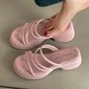 Thick-soled cool slippers women's fashion retro strap combination summer wear 2025 new high-end fashion Roman sandals