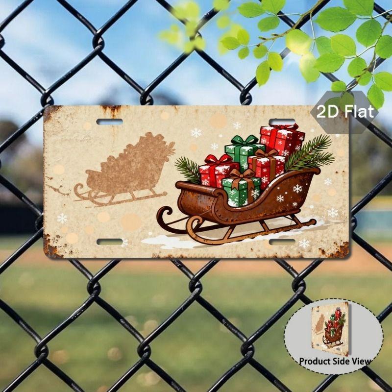 Motorcycle Souvenir License Plate, Metal Auto Wall Decor 15x30cm