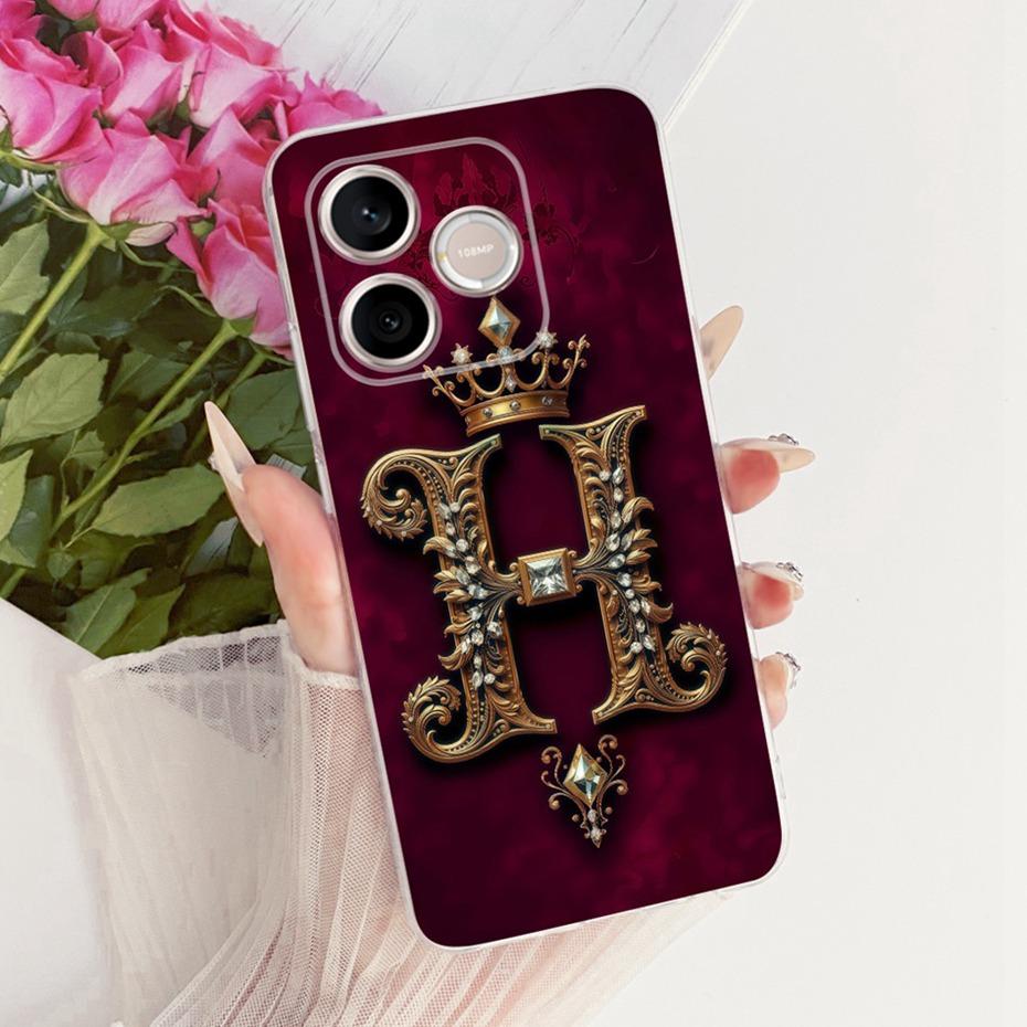 2026 Fashion Crown Letter Case For Honor 600 Lite 5G Soft Silicone TPU Back Covers For Honor600 600Lite Phone Cases