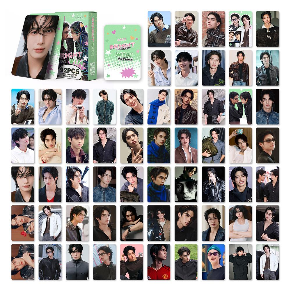 New Stock 92-piece Set of Small Card BRIGHTWIN Thai Star Photo Cards Celebrity Stickers 3-inch Photo LOMO HD Printd Photocards