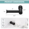 Bathroom Toilet Paper Holder, Modern Matte Black Tissue Roll Holder Wall Mounted, 5 Inch Paper Towel Holder Easy Install for Kitchen Washroom