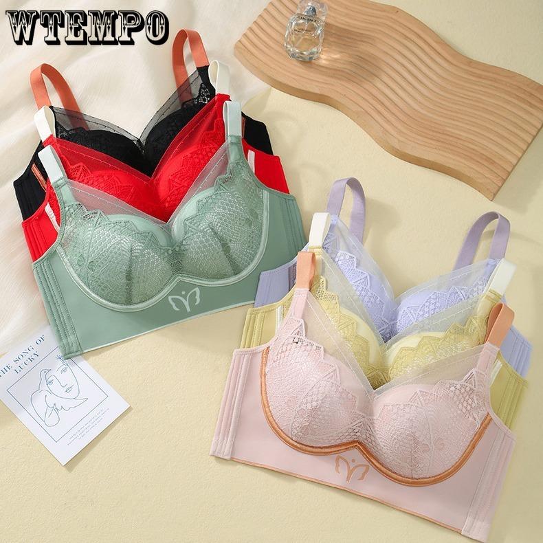 Unterwäsche Damen Sammeln Verstellbarer BH Ohne Stahlring BH Spitze Sexy BH