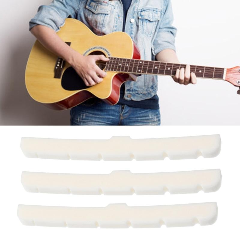 Slotted Guitar Bone Nut Up Saddles Vintage Modern Style Electric Guitar 6 String Pre-Slotted Nut Replacement Parts