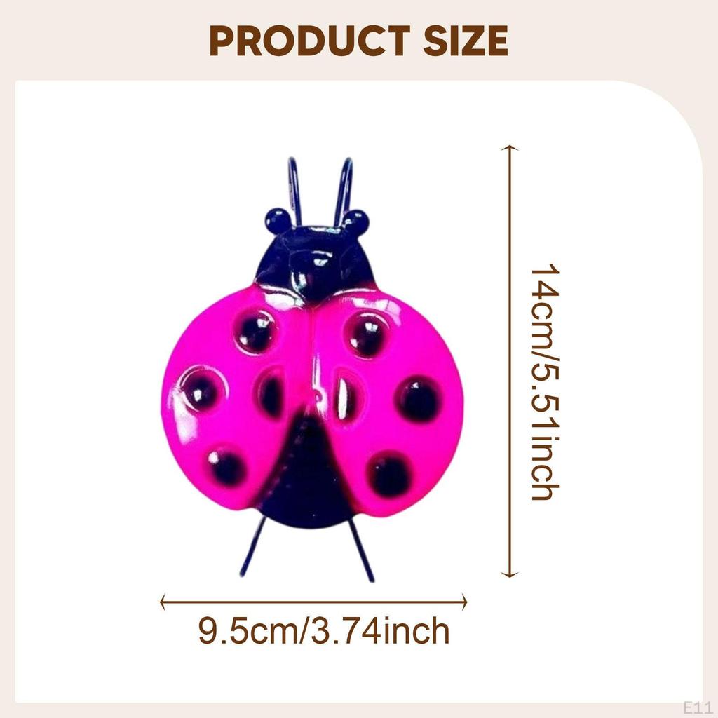 Ladybug Garden Decor Metal Ornament for Outdoor And Indoor Areas