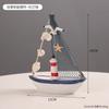 Holz Segelboot Ornamente,Muschel,Bootsruder,Anker,Leuchtturm,Seevogel Dekoration Boot,Wohnzimmer Kinderzimmer Dekoration Geschenk