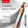 60° Tungsten Carbide Double-Ended Extra Long Center Drill with Spiral Flute
