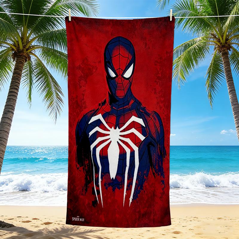 1Pc Spiderman Spiderverse Beach Towel, Quick Dry, Multi-Use for Beach Pool Gym Yoga Home Travel, Christmas, Halloween, Xmas Gift M928435