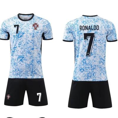 24-25 Portugal Away No. 7 Club Football Jersey Children'S Clothing Adult Set Size 14-3Xl
