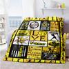 Yellow Baseball66 Personalized Text Blanket Throw Customizable Blanket Durable Comfort for Bedding Sofa Nap Livingroom Four Seasons Multipurpose