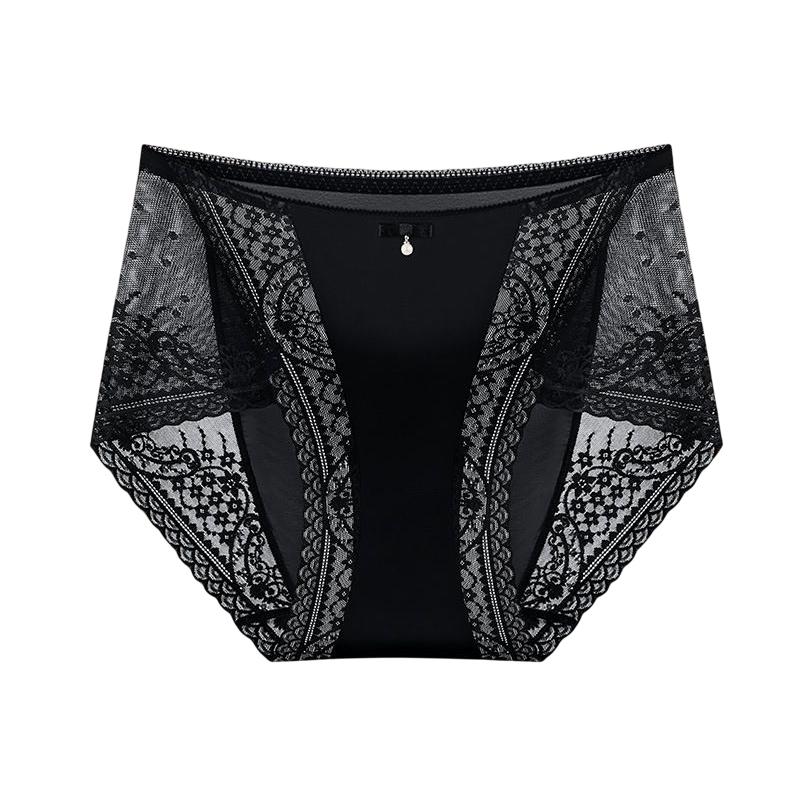 

Женские кружевные дышащие трусы, удобное тонкое бактериостатическое нижнее белье из ледяного шелка L