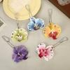 Fashion Colorful Simulation Flower Keychain Sweet Pearl Butterfly Orchid Keyring Exquisite Polyester Backpack Decoration Women