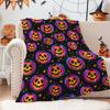 1pc Halloween pumpkin lantern orchid velvet blanket, pumpkin lantern skull print blanket, nap warm small cover blanket
