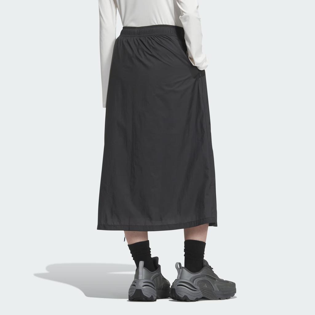Adidas FOS Series Future Style Woven Skirt Water-Resistant Comfortable Casual Long Skirt Women Skirts Carbon-Black JM4268