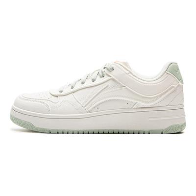 Li Ning Tianji Résistantes à l'usure Amortissantes Antidérapantes Légères Basse Cheville Chaussures de Skateboard Femme Ivoire AGCV090-2