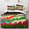 Ukiyo-e Duvet Cover Set King Queen Full Size  Theme Wave Pattern Polyester Bedding Set Fuji Mountain Exotic Abstract Style