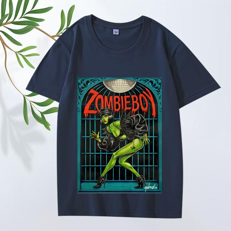 Zombieboy Essential graphics T Shirt men women Oversized 100% Cotton streetwear short sleeve Summer print Unisextops