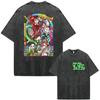 Summer Hot Sale Japanese Anime Dandadan Washed Vintage Graphic Tshirt Y2k Men Women Punk Top Gothic Cotton Oversized Tshirt