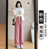 Chenier Wide-leg Pants New Narrow Version Loose Drape Small Casual Straight Corduroy Pants Women