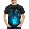 Children's Clothing Boys Tshirt Short Sleeve Girl T-Shirt Creative Round Neck Tigers Stylish Print Kids Summer Clothes Tops Tees