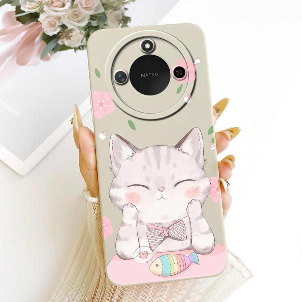 6.8'' For Honor X9c Smart Case Silicone Fashion Luxury Cute Cartoon Painted Cover For Honor X9c Smart Funda