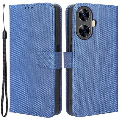 Realme C55 Flip Case, Wallet, Smart Magnet, Blue