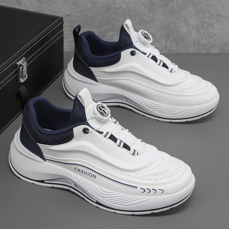 

Flat Footed Shoes for Summer Men Breathable White Shoes Trendy and Versatile Thick Soled Sports Shoes Casual Shoes for Running 44 темно-синий