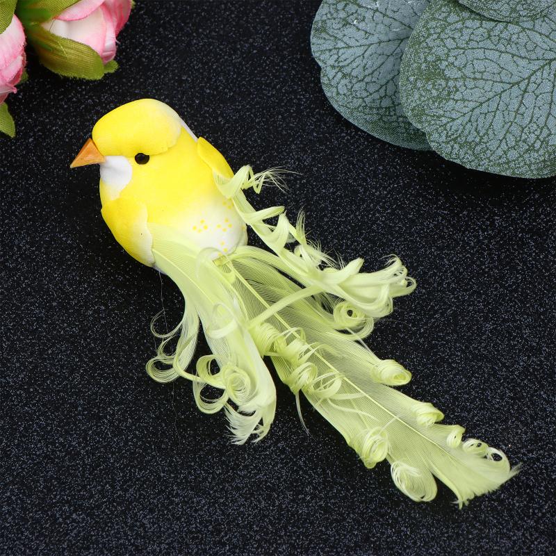 1 шт. Случайный Симуляция Ласточкин Хвост Птица Зажим Ручной Работы Птица Растение-украшенная Искусственная Птица Поделки Для Украшения жёлтый