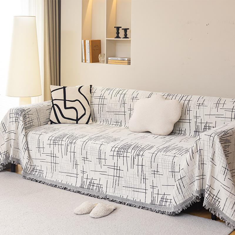 Nordic Minimalism Sofa Cover Cloth Four Seasons Universal Full Covered High Sense Chenille Ins Sofa Towel Slipcover All Inclusive