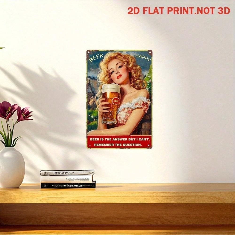 Vintage Retro Pin Up Girl Metal Sign Rustic Bar Farmhouse Garage Man Cave Pub Wall Decor